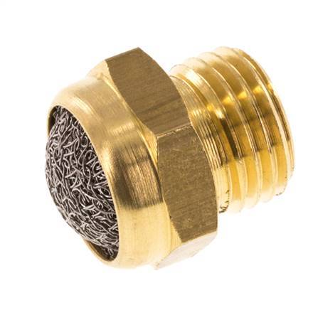 G1/4'' Messing Compacte Pneumatische Geluiddemper 1.4301 Draadgaas [5 Stuks]