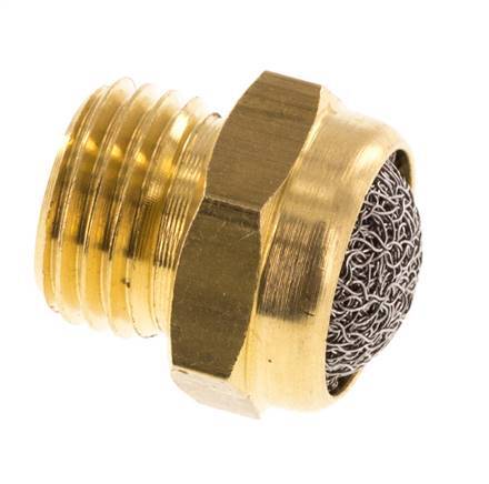 G1/4'' Messing Compacte Pneumatische Geluiddemper 1.4301 Draadgaas [5 Stuks]