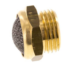 G1/2'' Messing Compacte Pneumatische Geluiddemper 1.4301 Draadgaas [2 Stuks]