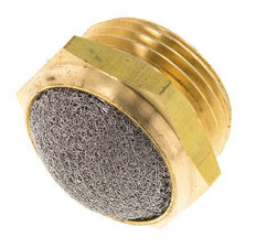 G1'' Messing Compacte Pneumatische Geluiddemper 1.4301 Draadgaas