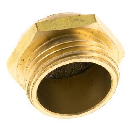 G1'' Messing Compacte Pneumatische Geluiddemper 1.4301 Draadgaas