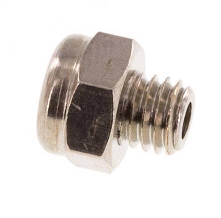 M5 Nickel-Plated Brass Compact Pneumatic Muffler 1.4301 Wire Mesh [10 Pieces]
