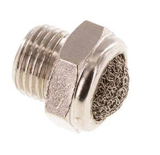 G1/8'' Vernikkeld Messing Compact Pneumatische Geluiddemper 1.4301 Draadgaas [10 Stuks]