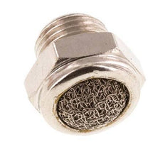 G1/8'' Vernikkeld Messing Compact Pneumatische Geluiddemper 1.4301 Draadgaas [10 Stuks]