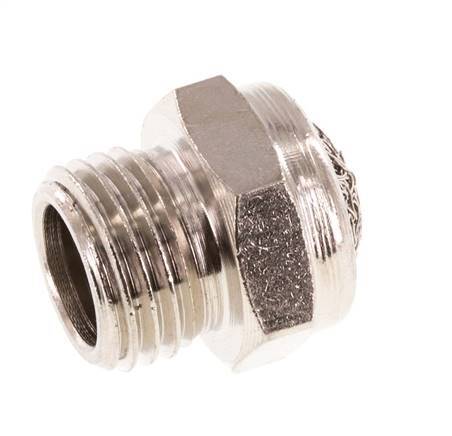 G1/4'' Vernikkeld Messing Compact Pneumatische Geluiddemper 1.4301 Draadgaas [5 Stuks]