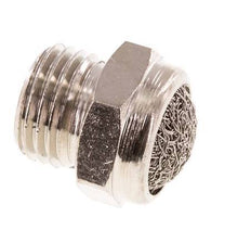 G1/4'' Vernikkeld Messing Compact Pneumatische Geluiddemper 1.4301 Draadgaas [5 Stuks]