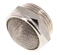 G1'' Vernikkeld Messing Compact Pneumatische Geluiddemper 1.4301 Draadgaas