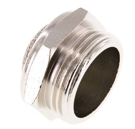 G1'' Vernikkeld Messing Compact Pneumatische Geluiddemper 1.4301 Draadgaas
