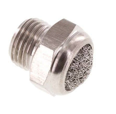 G1/8'' Stainless Steel Compact Pneumatic Muffler 1.4301 Wire Mesh