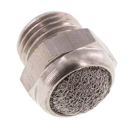 G1/4'' Roestvrijstalen Compacte Pneumatische Geluiddemper 1.4301 Mesh