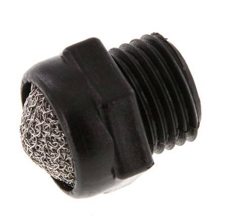 G1/4'' PA Compact Pneumatische Geluiddemper 1.4301 Draadgaas [5 Stuks]