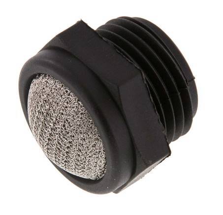 G1/2'' PA Compact Pneumatic Muffler 1.4301 Wire Mesh [2 Pieces]