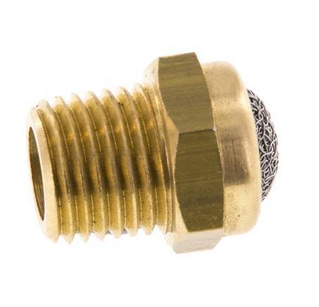 NPT 1/4'' Messing Compacte Pneumatische Geluiddemper 1.4301 Draadgaas [5 Stuks]
