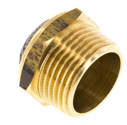 NPT 1'' Messing Compacte Pneumatische Geluiddemper 1.4301 Draadgaas