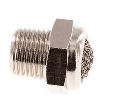 NPT 1/8'' Vernikkeld Messing Compact Pneumatische Geluiddemper 1.4301 Draadgaas [5 Stuks]