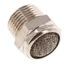 NPT 3/8'' Vernikkeld Messing Compact Pneumatische Geluiddemper 1.4301 Draadgaas [2 Stuks]