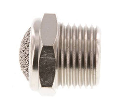 NPT 1/2'' Vernikkeld Messing Compact Pneumatische Geluiddemper 1.4301 Draadgaas [2 Stuks]
