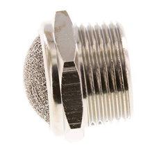 NPT 3/4'' Vernikkeld Messing Compact Pneumatische Geluiddemper 1.4301 Draadgaas