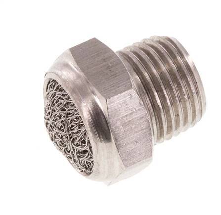 NPT 1/8'' Roestvrijstalen Compacte Pneumatische Geluiddemper 1.4301 Draadgaas