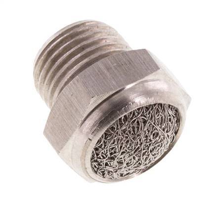NPT 1/8'' Roestvrijstalen Compacte Pneumatische Geluiddemper 1.4301 Draadgaas