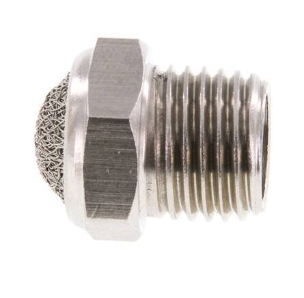 NPT 1/4'' Roestvrijstalen Compacte Pneumatische Geluiddemper 1.4301 Draadgaas