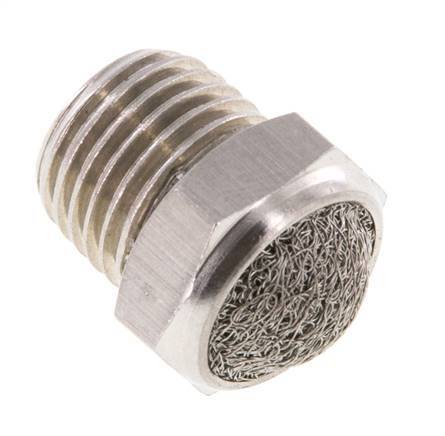 NPT 1/4'' Roestvrijstalen Compacte Pneumatische Geluiddemper 1.4301 Draadgaas