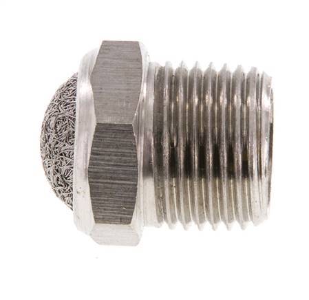 NPT 3/8'' Roestvrijstalen Compacte Pneumatische Geluiddemper 1.4301 Draadgaas