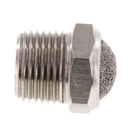 NPT 3/8'' Roestvrijstalen Compacte Pneumatische Geluiddemper 1.4301 Draadgaas