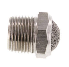 NPT 3/8'' Roestvrijstalen Compacte Pneumatische Geluiddemper 1.4301 Draadgaas