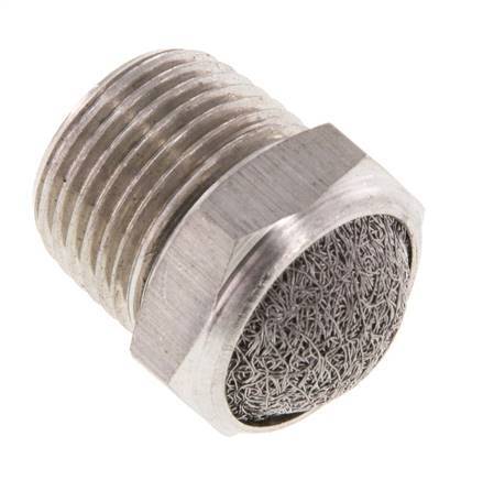 NPT 3/8'' Roestvrijstalen Compacte Pneumatische Geluiddemper 1.4301 Draadgaas