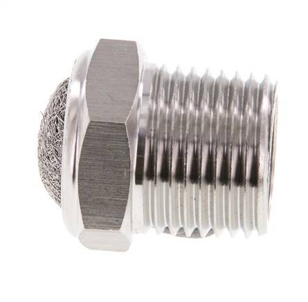 NPT 1/2'' Roestvrijstalen Compacte Pneumatische Geluiddemper 1.4301 Draadgaas
