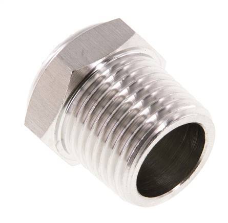 NPT 1/2'' Stainless Steel Compact Pneumatic Muffler 1.4301 Wire Mesh