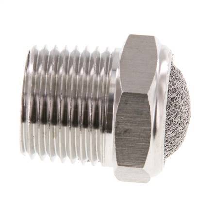 NPT 1/2'' Roestvrijstalen Compacte Pneumatische Geluiddemper 1.4301 Draadgaas