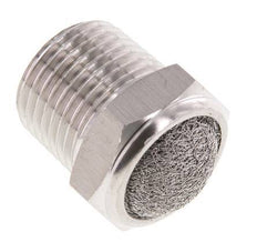 NPT 1/2'' Roestvrijstalen Compacte Pneumatische Geluiddemper 1.4301 Draadgaas