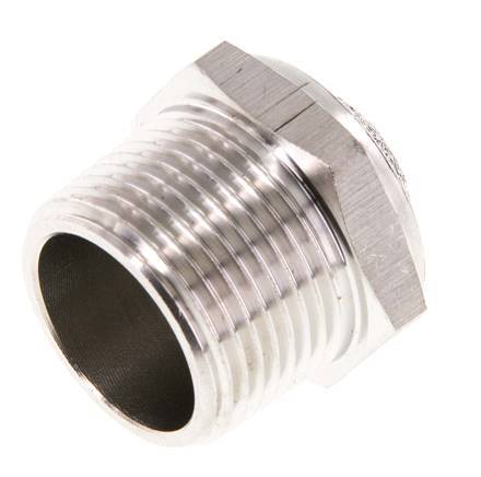 NPT 3/4'' Stainless Steel Compact Pneumatic Muffler 1.4301 Wire Mesh