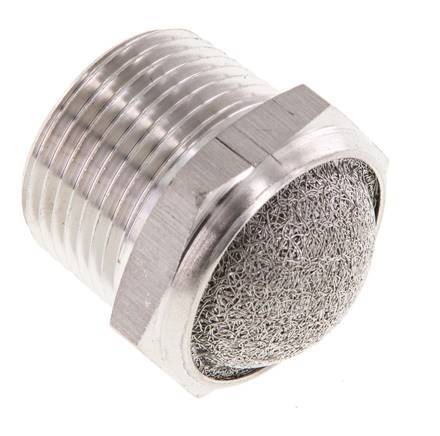 NPT 3/4'' Roestvrijstalen Compacte Pneumatische Geluiddemper 1.4301 Draadgaas