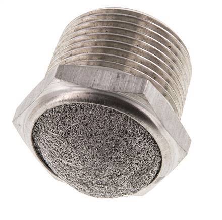 NPT 1'' Roestvrijstalen Compacte Pneumatische Geluiddemper 1.4301 Draadgaas