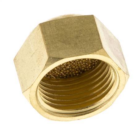 G3/8'' Sintered Bronze Compact Female Threaded Pneumatic Muffler [2 Pieces]