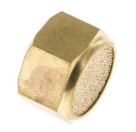 G3/8'' Sintered Bronze Compact Female Threaded Pneumatic Muffler [2 Pieces]