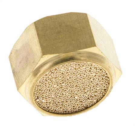 G3/8'' Compacte Binnendraad Pneumatische Geluiddemper van Gesinterd Brons [2 Stuks]