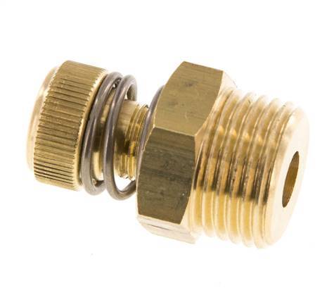 G1/2'' Brass Flow Control Muffler With Knurled Screw