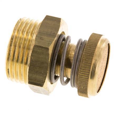 G1'' Messing Smoorgeluiddemper Met Geribbelde Schroef