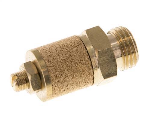 G1/4'' Brass Flow Control Muffler With Lock Nut