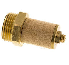 G1'' Messing Smoorgeluiddemper Met Borgmoer