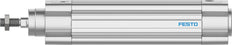Festo Cilinder 32mm Boring 100mm Slag ISO 15552 Dubbelwerkend - 3659382