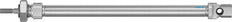 Festo Cilinder 12mm Boring 160mm Slag ISO 6432 Dubbelwerkend - 19196