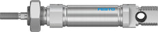 Festo Cilinder 16mm Boring 10mm Slag ISO 6432 Dubbelwerkend - 1908274