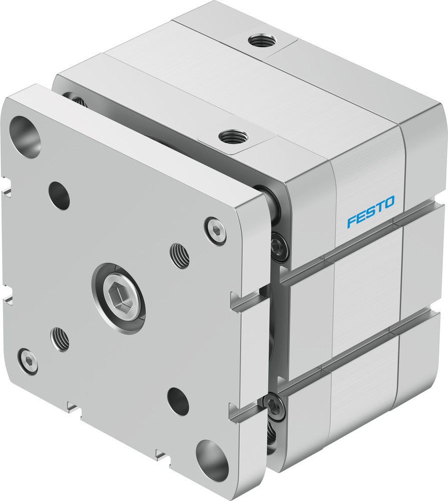 Festo Compacte Cilinder 100mm Boring 10mm Slag ISO 21287 Dubbelwerkend - 554286
