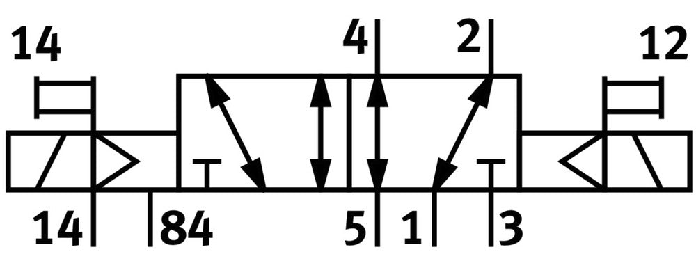 Festo 5/2 Bistabiel Lucht Magneetventiel Flens 210 - 330l/min - 566491
