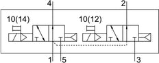Festo 2x3/2 NO Monostable Air Solenoid Valve M7 170 - 190l/min - 574219